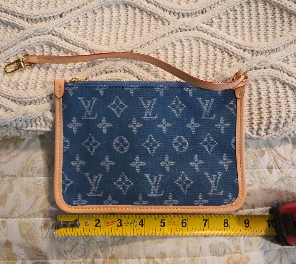 Louis Vuitton Denim Pochette with Vachetta Trim - Blue & Natural